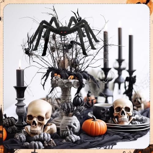 Suncalla 13.8 Inch Halloween Spider Tree Topper, Spooky Tree Topper - Image 2