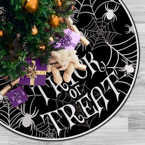 Halloween Spider Web Christmas Tree Skirt, 36 Inches - Image 4