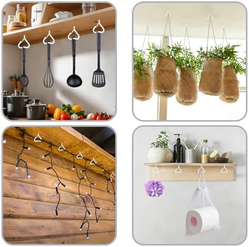 10 Pack Heart Shaped Screw Hooks for Hanging Plants, Ceiling Hooks - Image 5