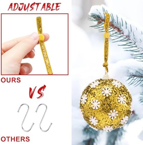 Daifunli 24 Pcs Christmas Adjustable Decoration Hooks, Gold - Image 2