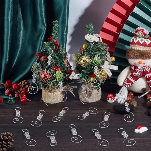 120Pcs Antique Silver Christmas Ornament Hooks Iron S-Shaped Metal Hooks Ornament Hook with Acrylic Beads Decorative Ornament Hanging Hangers for Tree Festival Decoration - Image 4