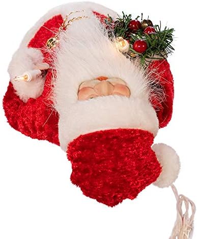 Kurt Adler 10-Inch UL 10-Light Santa Treetop - Image 6