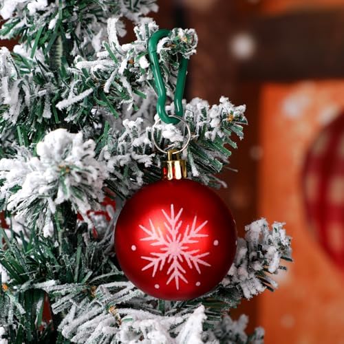 Beeveer 100 Pcs Christmas Ornament Hooks Forest Green Plastic S Shape - Image 5