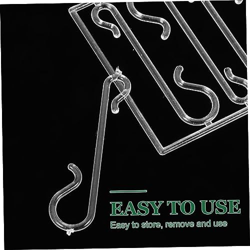 KOMBIUDA 100pcs Xmas Ball Hooks Transparent Type Christmas Tree Ornament Hangers for Easy Decorating for Wreaths Garlands and Holiday Parties - Image 5