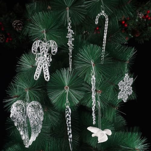 30Pcs Christmas Tree Ornaments Hooks,S Shaped Ornament Hooks,Plastic Christmas Ornament Hangers for Christmas Tree Decoration Party Supplies(Transparent) - Image 2