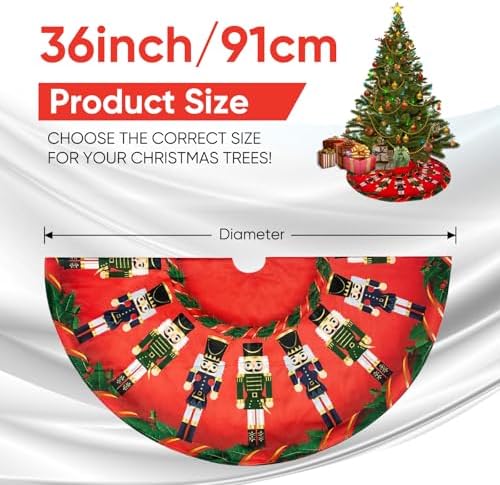 36 Inch Christmas Tree Skirt, Marching Nutcrackers Theme - Image 4