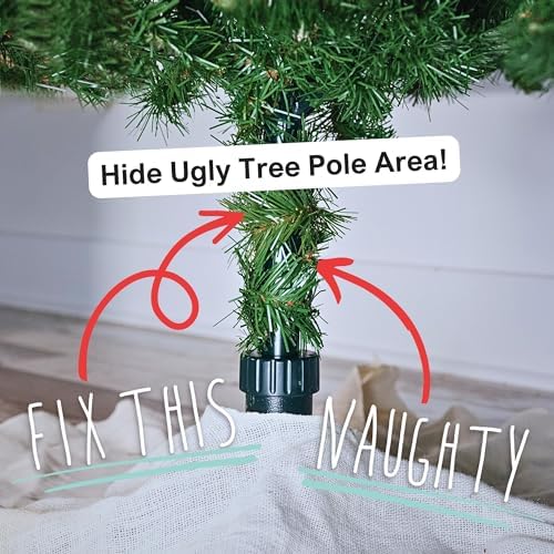 Realistic Brown Bark Artificial Xmas Tree Accessory, Real Feel Wood Texture - Image 2