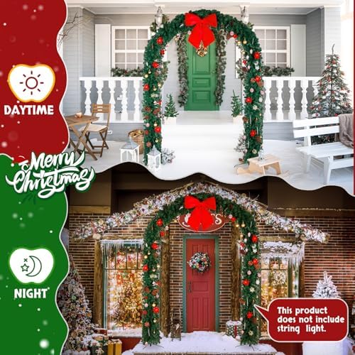 Outvita 9 ft Christmas Archway, Artificial Tree Stand with Arch Top - Image 4