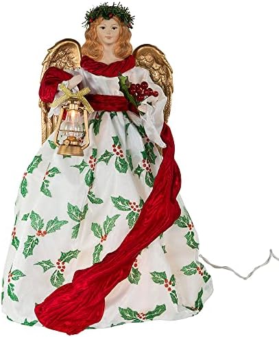 Kurt Adler 16-Inch 10-Light Holiday Formal Angel Tree Topper by KurtSAdler