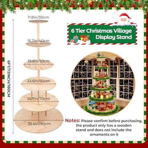 DoubleFill 6 Tier 6 Ft Christmas village Display, Circle - Image 2