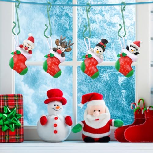 30Pcs Christmas Tree Ornaments Hooks,S Shaped Ornament Hooks,Plastic Christmas Ornament Hangers for Christmas Tree Decoration Party Supplies(Green) - Image 4