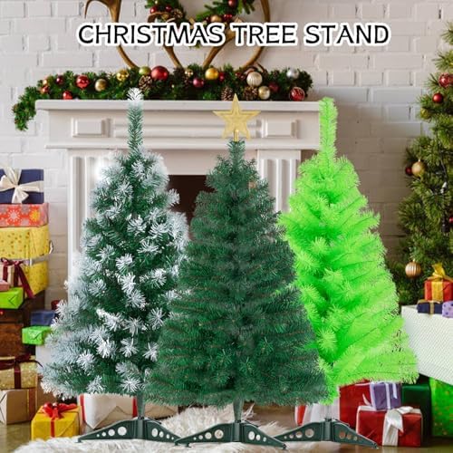 Christmas Tree Stand, Plastic Xmas Tree Stand Green Replacement Xmas Tree Stand Base for Mini Artificial Christmas Tree Small Fake Tree, 0.75 inch in Diameter - Image 5