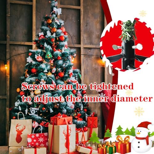 16 Inch Folding Metal Christmas Tree Stand, Green Universal Replacement Xmas Tree Stand Base for Christmas Artificial Tree - Image 5