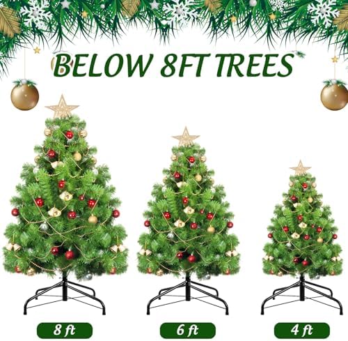 BESTYASH 45cm Christmas Tree Stand Christmas Decoration 4 Foot Artificial Tree Folding Metal Iron Holder Base Bracket (Blackish Green) - Image 6