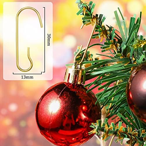 Hotop 240 Pcs Halloween Ornament Hooks Gold Ornament Hangers - Image 2