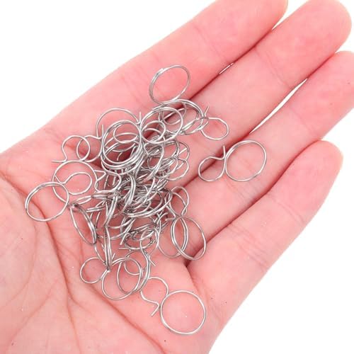 SOLUSTRE 100pcs Figure 8 Stainless Steel Chandelier Hook Pins - Image 4