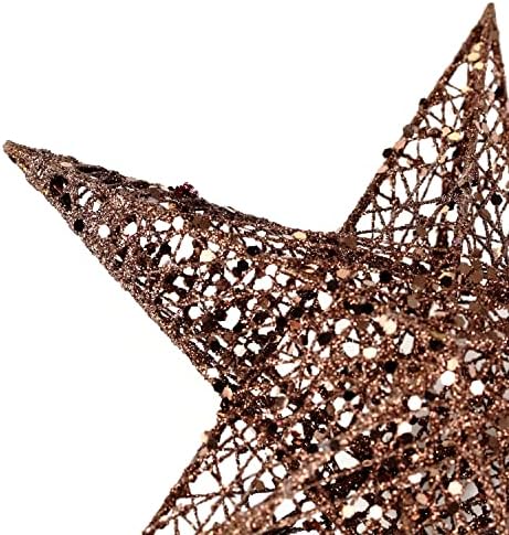 BinaryABC Iron Christmas Tree Star Topper,20cm Glittering Tree Topper - Image 4