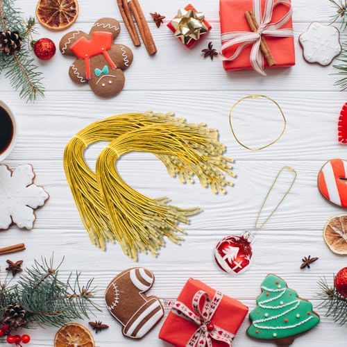 200 Pcs PreCut Christmas Ornament Hangers String, Ornament String Black for Xmas Holiday Party Hanging Decorations with Snap Fastener - Image 3
