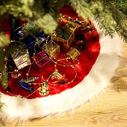 Mudder 31.5 Inch Christmas Tree Skirt,Red and White by Mudder