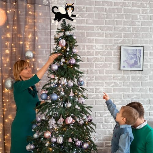 Soulchen Christmas Tree Topper Metal Black Angel Cat - Image 5