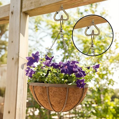 10 Pack Heart Shaped Screw Hooks for Hanging Plants, Ceiling Hooks - Image 6