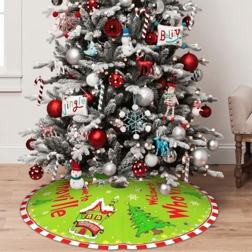 Christmas Tree Skirt Gr Tree inch Skirt 30 Inch ?€? Red and Green Holiday Tree Skirt for Xmas Decorations & Home Decor 1 - Image 2
