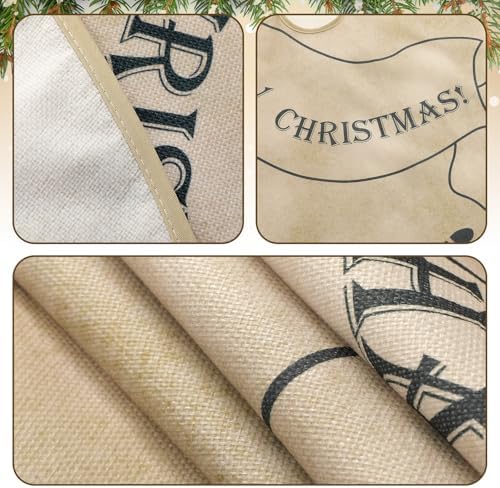 48'' Vintage Christmas Tree Skirt, Magic Theme Party Xmas Decor - Image 2