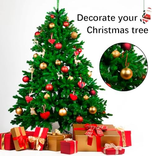 Ornament Hooks 200Pcs Red Christmas Ornament Hooks for Christmas Trees Metal Wire Christmas Tree Hooks with Storage Box 1.2" Mini Ornament Hangers Xmas Hanging Hooks for Christmas Decor Party Balls - Image 2