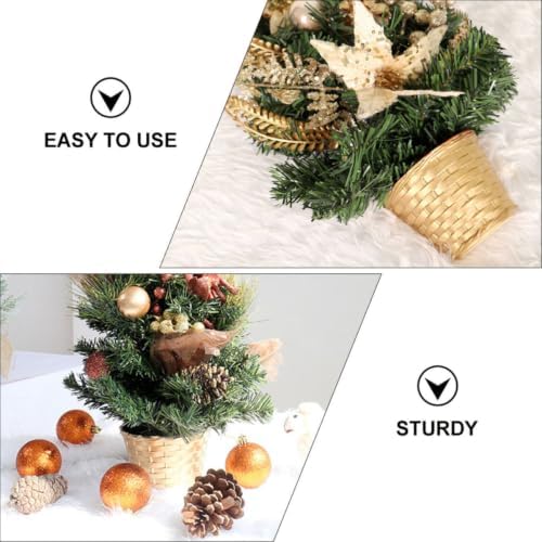 Ipetboom 6pcs Desktop Christmas Tree Stand with Plastic Base for Mini Trees - Image 3