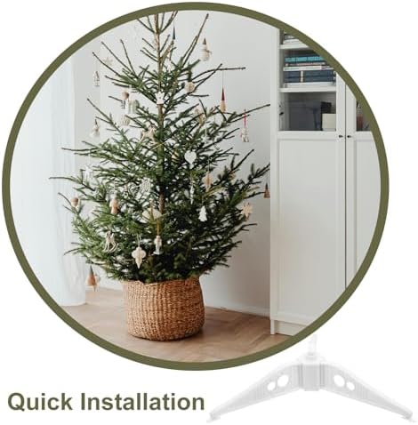 COHEALI 2pcs White Plastic Christmas Tree Stand Base 10cm for Artificial Xmas Tree Holder Indoor Outdoor Holiday Decoration Replacement Stand - Image 3