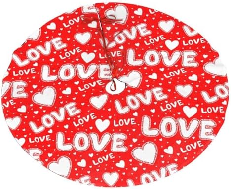 Happy Valentine's Day Tree Skirt Christmas Tree Ornaments Tree Skirt for Christmas Decoration 48" - Image 7