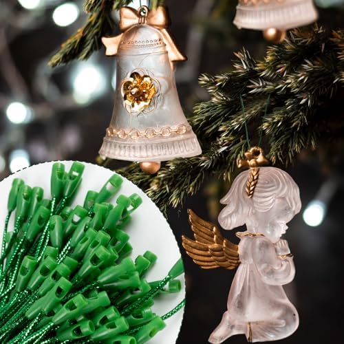 Christmas Tree Ornament String Hanger Precut Ribbon Hook with Snap Fastener - Image 5