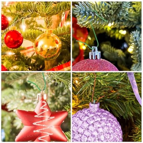 100pcs Christmas Hanging Hooks Metal Red S Shaped Ornament Hangers - Image 6