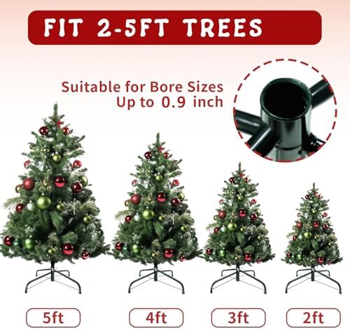 16 Inch Metal Christmas Tree Stand for 4 to 6ft Christmas Trees, Heavy Duty Folding Christmas Tree Stand, Universal Artificial Christmas Tree Stand Replacement - Image 5