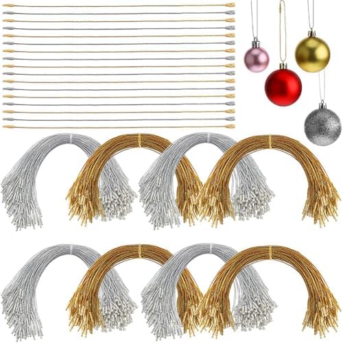 400 Pcs Christmas Ornament Hangers String Snap Lock Tag Fastener Clothing Hang Tag String Gift Price Tag Rope Ornament Ribbon Hook Rope Clothes Tag Strings Decorative Hanging String Multi Color - Image 2