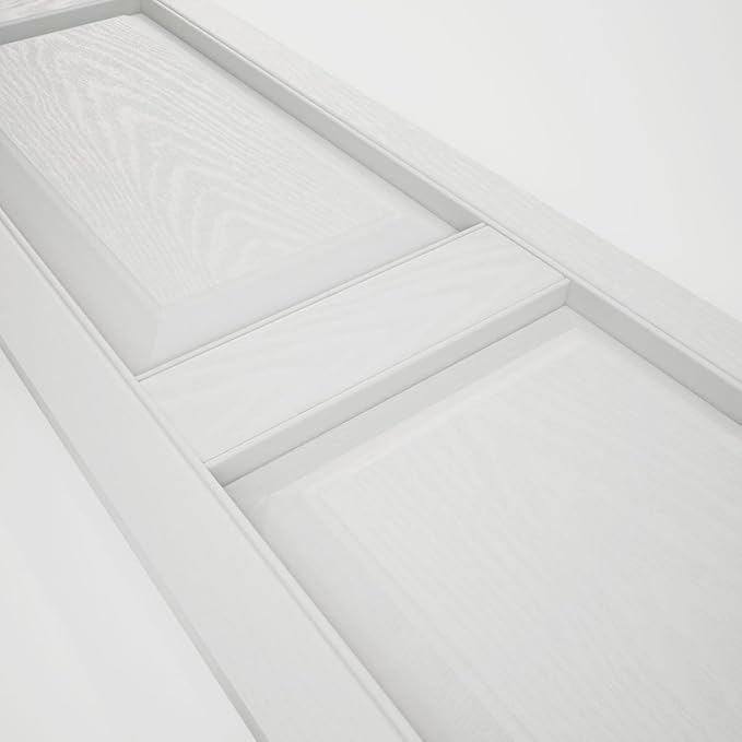 Ekena Millwork Lifetime Vinyl LP2S14X07100WH Standard Two Equal Panel Vinyls, Raised Panel Vinyl Shutters, w/Installation Shutter-Lok's & Matching Screws (Per Pair), 14.75"W x 71"H, White