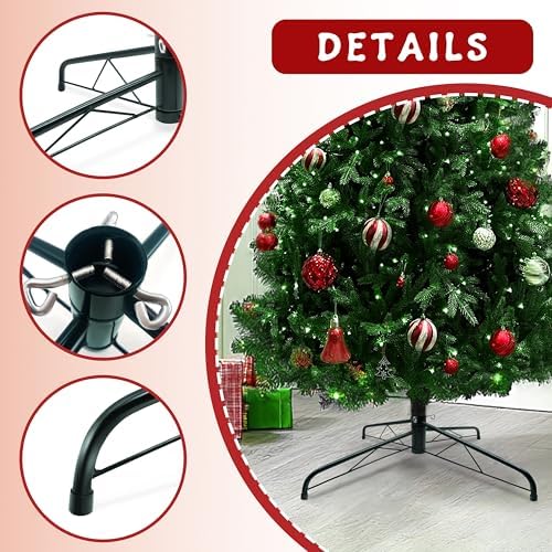24 Inch Metal Christmas Tree Stand for 4 to 10ft Christmas Trees, Heavy Duty Folding Universal Artificial Christmas Tree Stand Replacement - Image 4