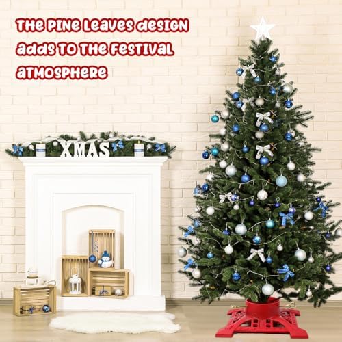 Huwena Christmas Tree Stands, Red, 11.42''x11.42''x3.74'', Cute - Image 5