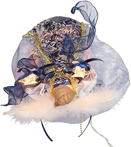 12-Inch UL 10-Light Delft Blue with Gold Angel Tree Topper - Image 6