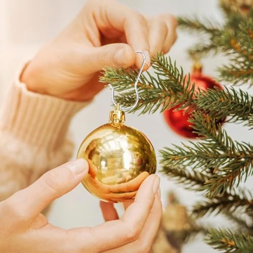 Ornament Hooks, 100 Pack Ornament Hangers, Christmas Ornament Hooks, Ornament Hooks for Christmas Trees, Christmas Hooks for Ornaments, Christmas Tree Hooks Ornaments Christmas Tree Decorations,Sliver - Image 2