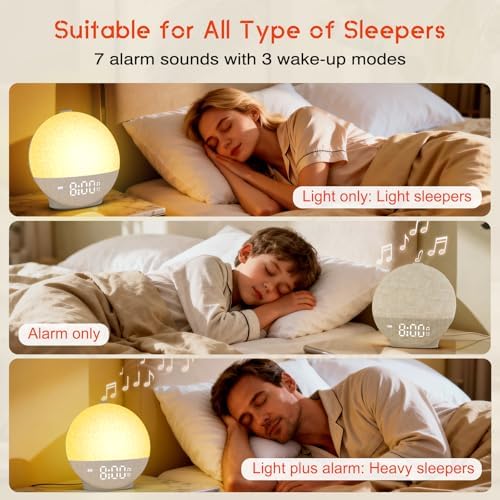 Sunrise Alarm Clock White Noise Machine, Sunset Simulation, 30 Sleep Sounds - Image 3