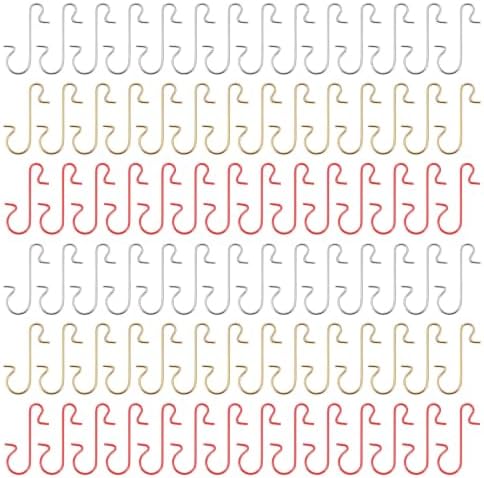 150pcs Christmas Ornament Hooks Swirl Shape Stainless Steel by HOOTNEE