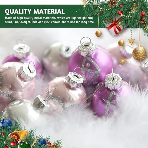 100Pcs Ornament Caps Secure Metal Christmas Ornament Hooks Replacement Hangers for Christmas Tree, Porcelain, Ceramic or Glass Decoration, 20mm, Golden - Image 7