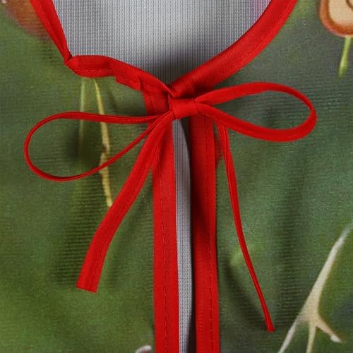 48 Inch Vintage Christmas Tree Skirt with Santa & Jingle Bells - Festive Decor for Indoor Outdoor Holiday Parties - Image 3