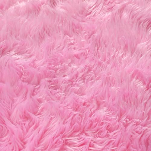 Sattiyrch Faux Fur Christmas Tree Skirt,Pink Xmas Decorations for 5ft Christmas Tree (Pink, 36in) - Image 5