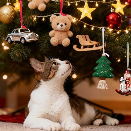 100 PCS Christmas Ornament Hangers Hooks, Adjustable Ornament Ribbon Hanger for Hanging Small & Large Heavy Ornaments, Xmas Ornament Hanging Strings for Christmas Tree Decorations Bauble (Green) - Image 5
