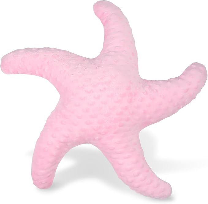 Marble Empire Starfish Pillow for Couch and Bed, Coastal Decor Throw Pillow, Ocean Beach Theme Accent Pillow for Living Room（Pink）