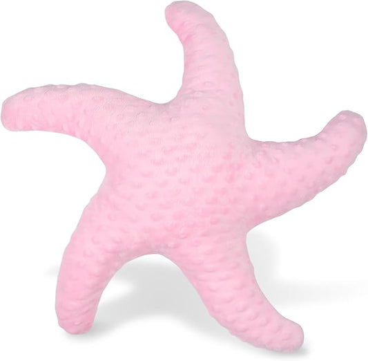 Marble Empire Starfish Pillow for Couch and Bed, Coastal Decor Throw Pillow, Ocean Beach Theme Accent Pillow for Living Room（Pink）