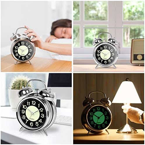 AYRELY?? Super Loud Alarm Clock for Heavy Sleepers, 4.5 Inch Twin Bell Retro - Image 6