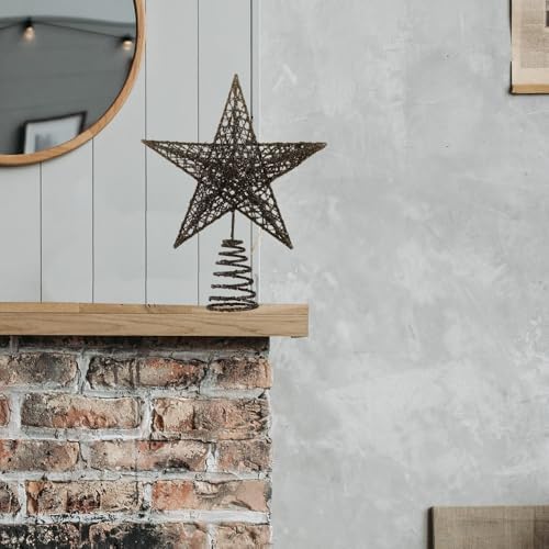 BinaryABC Iron Christmas Tree Star Topper,20cm Glittering Tree Topper - Image 6